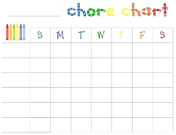 Printable Chore Chart Template Wsopfreechips Co