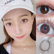 Cincin Hitam Kompak Lensa Warna Alami Mata Lensa Kontak Warna Tahunan untuk  Mata Kosmetik Mata Lensa Kontak Murid Kecantikan Kecil