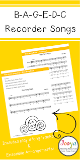 Easy Bagedc Recorder Songs For Kids This Collection Of Printable Beginner Soprano Recorder Music Resourc Recorder Songs Music Curriculum Middle School Music