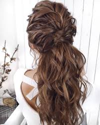 Have you tried using hair extensions to achieve a perfect half up half down hairstyle? Curly Wedding Hairstyles From Playful To Chic Wedding Forward