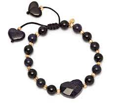 Lola Rose Boxed Putney Bracelet With Black Agate And Blue Sandstone Lola Rose Black Agate Bracelets