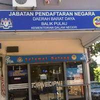 Kini jabatan pertahanan awam negeri pulau pinang telah berkembang dengan mempunyai lima buah daerah dan dua buah unit. Jabatan Pendaftaran Negara No 8 Kompleks Balik Pulau