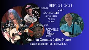 Caroline Aiken w/ Trina Meade, Michael Wegner + Ron Hipp at Common Grounds  Coffee House/Roswell, GA