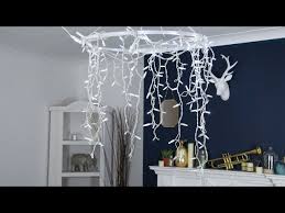 Coffee table using hula hoops! How To Make A Hula Hoop Chandelier Using Fairy Lights Youtube