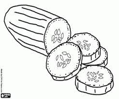 100% free vegetables coloring pages. A Sliced Cucumber Coloring Page Printable Game