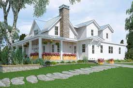 This farmhouse is the epitome of southern living and grandeur. 5 Bedroom Two Story Modern Farmhouse With Wraparound Porch Floor Plan Home Stratosphere