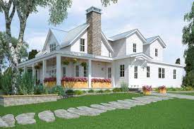 The best 2 story farmhouse floor plans. 5 Bedroom Two Story Modern Farmhouse With Wraparound Porch Floor Plan Home Stratosphere