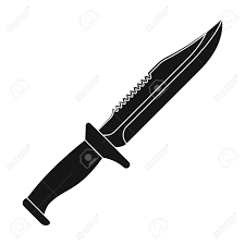Los cuchillos pesados en la hoja y la empuñadura son, por lo general, los mejores para principiantes, pues rotan con mayor facilidad cuando se lanzan. Cuchillo Militar Cuchillo Por Asesinato Armas De Criminales Prision Solo Icono En Estilo Negro Vector Simbolo Stock De Ilustracion Ilustraciones Vectoriales Clip Art Vectorizado Libre De Derechos Image 73823223