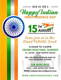 Indian Flag Independence Day Flyer In 2020 Holiday Poster Indian Independence Day Indian Independence Day Images