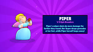 Her super drops grenades at her feet before jumping away from her enemies, dealing damage to enemies upon detonation. Just Unlocked Piper Out Of A Small Brawl Box And I Was Wondering How To Use Her Brawlstars