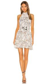 Nicholas Selima Dress In Vintage Ivory Palm Modesens Dresses Casual Dresses Revolve Clothing