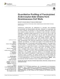 Get the most popular abbreviation for plant and cell physiology updated in 2021. Quantitative Profiling Of Feruloylated Arabinoxylan Side Chain