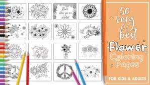 Download and print these printable for adults flowers coloring pages for free. 50 Best Flower Coloring Pages Free Printables For Kids Adults