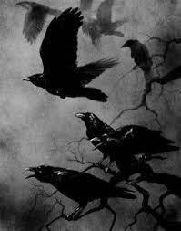 Black Birds In Painting Art Birds Painting Black Raven Crow Black Birds Black Bird Crow Raven