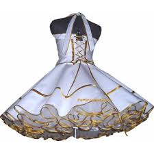 Das brautkleid im 50er stil strahlt vor eleganz und anmut wie seine trägerin. Brautkleider 50er 60er Petticoatkleid Hochzeit Brautkleid Creme Weiss Mit Satinband Wahl Kleidung Accessoires