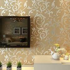 Luxury Grey Silver Leaf 3d Steroscopic Wallpaper For Walls Roll Gold Wall Paper L Living Room Wall Wallpaper Wallpaper Living Room Design Living Room Wallpaper