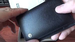 Nice only belong antitheft metal men credit id business card holder wallet aluminium cover for wallet protection leather. Review On Montblanc Leather Goods 4818 Westside Business Card Holder Youtube