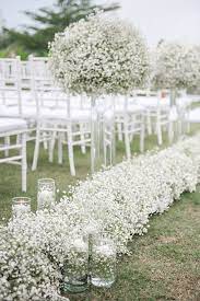 Elegant All Baby S Breath Wedding Strictly Weddings Wedding Aisle Decorations Babys Breath Wedding Wedding Aisle Outdoor