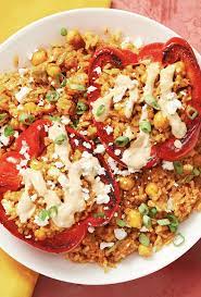 Tunisian Stuffed Peppers Recipe Hellofresh Recipe Vegetarian Recipes Easy Hello Fresh Recipes Chickpea Recipes Vegetarian