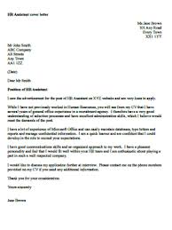 Cover Letter For A Hr Assistant Icover Org Uk