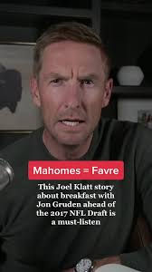 This Joel Klatt story about breakfast with Jon Gruden ahead of the 2017 NFL  Draft is a must-listen