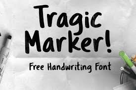 Download and install free handwritten fonts of the best quality from free fonts and use on your own personal and business related design purposes. Tragic Marker From Fontbundles Net Free Fonts Handwriting Free Handwritten Fonts Handwriting Fonts