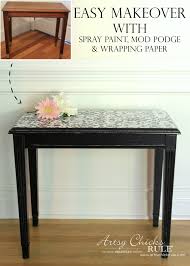 Easy Makeover With Spray Paint Mod Podge Wrapping Paper Artsy Chicks Rule
