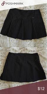 Black And White Pleated Mini Skirt Black Pinstripe Pleated Miniskirt Clothes Design Fashion Mini Skirts