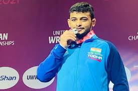 With 50 days to go for the tokyo 2020 olympic games, the indian olympic association unveiled an impressive ceremonial and official sports attire for the indian contingent that will participate in the games of the xxxii olympiad. Deepak Punia Profile Tokyo Olympics 2021 Know Your Olympian Wrestling Stats Photos Recent Results Qualification Marketshockers