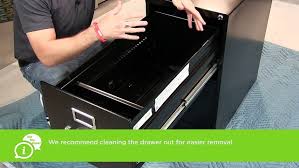 Continue pulling the drawer outward until it is completely off of the rails. Replacing A Hon Filing Cabinet Drawer With Steel Ball Bearing Suspension Video Dailymotion
