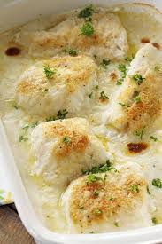 Baked Cod In Cream Sauce Fish Recipes Baked Fish Recipes Fish Recipes Healthy