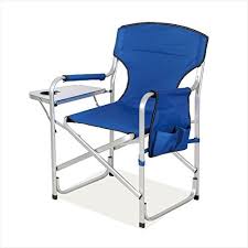 Folding sport chairs heavy duty. Snail Heavy Duty Aluminum Reinforced Frame Full Back Folding Director S Chair Folding Sports Chair W Side Table Foam Arm Rests For Comfort Navy Blue Buy Online In Guatemala At Guatemala Desertcart Com Productid