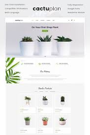 Cactuplan Plant Store Opencart 3 Responsive Theme Ecommerce Web Design Web Layout Design Minimal Web Design