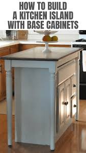 build a kitchen island with base cabinets
