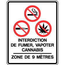 Interdiction de fumer ou vapoter dans un rayon de 9 mètres siafbi il existe en mm x mm, mm x mm et mm x mm en vinyle, aluminium et pvc. Ct 126 17 Panneau D Interdiction De Fumer Vapoter Cannabis Zone De 9 Metres