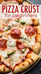 This Easy Pizza Dough Recipe Is Great For Beginners And Produces A Soft Homemade Pizza Homemade Pizza Crust Recipe Homemade Pizza Crust Pizza Recipes Homemade