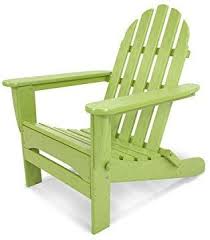 Amazon Com Polywood Ad5030li Classic Folding Adirondack Lime Adirondack Chairs Garden Adirondack Chair Adirondack Chairs Patio Plastic Adirondack Chairs
