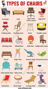 types of chairs 25 different chair styles with esl pictures esl forums learn english vocabulary english language teaching english learning spoken