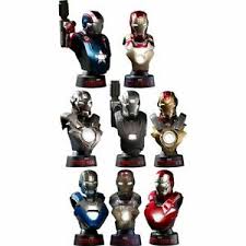 Iron man is one of the most beloved characters in the mcu, with a huge range of different suits at his disposal. New Hot Toys Bust Iron Man 3 Deluxe Set Of 8 With Mark 42 1 6 Bust Figure Japan 4897011175539 Ebay