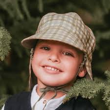 Flap Hat Bedhead Heritage Hat Bedhead Hats "Lounger" Reversible Flap Baby  Sunhat Finley Blanc