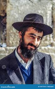Orthodox Jewish Man Prays at the Western Wall Editorial Image