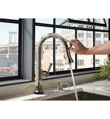 Inspired by factories of the early 20th century, the artesso kitchen collection by brizo™ is a warmer, more refined take on the industrial aesthetic. Brizo 64025lf Pc Artesso 15 5 8 Single Handle Pull Down Kitchen Faucet With Smart Touch Technology With Finish Chrome