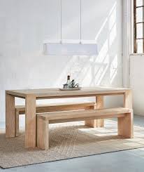 Or, try a white dining bench for a bright, fresh look. Plank Dining Table Bench 2 Colors Dining Table With Bench Dining Table Gus Modern Furniture