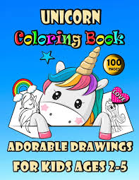 Just print it out and using crayons or colored pencils to make a nice picture your own way. Buy Unicorn Coloring Book 100 Pages Adorable Drawings For Kids Ages 2 5 Cute Unicorn Designs For Hours Of Magical Fun A Fantasy Coloring Book With 50 Scenes Unicorn Adventure Coloring Pages