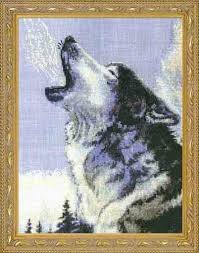 Howling Wolf Counted Cross Stitch Patterns And Charts