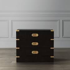 The drawer front features a laser engraved pattern that really sets off the piece. Campaign 3 Drawer Nightstand Bedside Table Williams Sonoma
