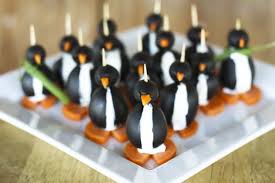 Black Olive Penguins Healthy Finger Foods Christmas Food Kids Meals