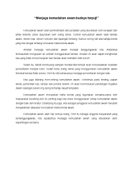 Kebutuhan nutrisi manusia menjadi hal yang paling penting dalam menjaga metabolisme tubuh yang sehat. Menjaga Kemudahan Awam Budaya Terpuji