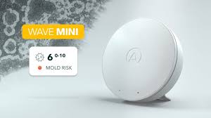 Airthings for business cellular hub: Airthings Wave Mini Indoor Air Quality Monitor With Mould Risk Indication