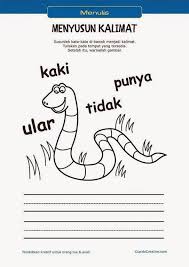 Belajar Anak Menyusun Kalimat Belajar Pendidikan Bahasa